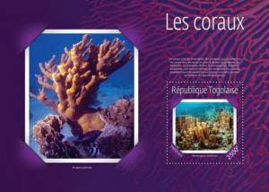 TOGO 2014 SHEET CORALS MARINE LIFE tg14613b