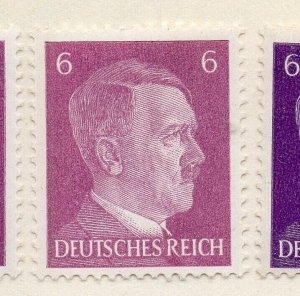 Germany Hitler Issue 1940s Early Issue Fine Mint Hinged 6pf. NW-255608