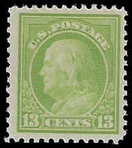 U.S. #513 MNH; 13c Benjamin Franklin (1919) (1)