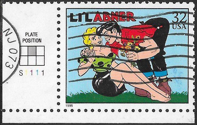 US 3000q Used - Classic Comics - ‭Li'l Abner - Plate Number Single