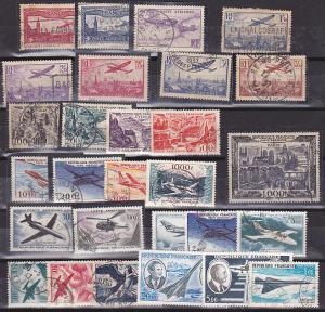 France selected high value used stamp collection 1900 to 197ies cat value $2500