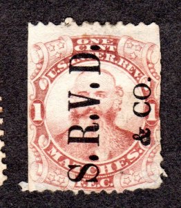 Private Die Match Revenue Stamp.  Scott # RO59a, used. Lot 220347 -02