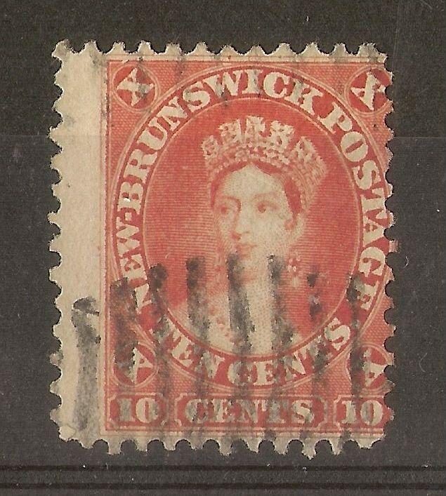 New Brunswick 1860 10c SG17 Fine Used Cat£75