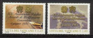  2005 - VATICAN - Scott #1301-1302 - Concordat  - MNH VF