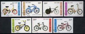 Vietnam 1988 Bicycles imperf set of 7 cto used (very scar...