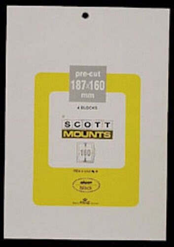 Scott/Prinz Pre-Cut Souvenir Sheets Small Panes Stamp Mounts 187x160 #1016 Clear