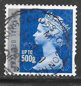 Great Britain SD2: upto 500g Queen Elizabeth II Special Delivery, used, VF