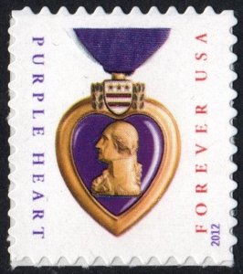 SC#4704 (Forever) Purple Heart Single (2012) SA