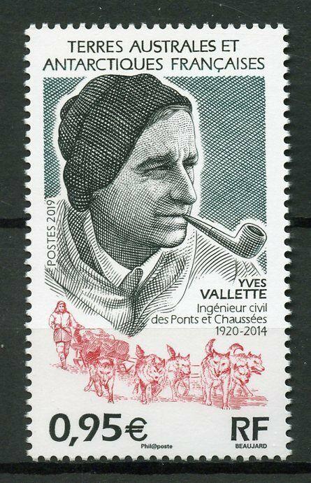 FSAT TAAF 2019 MNH Yves Vallette Civil Engineer 1v Set Sled Dogs People Stamps