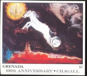 GRENADA SHEET CHAGALL ART PAINTINGS