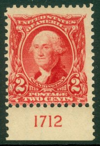 EDW1949SELL : USA 1903 Scott #301 Plate number single Mint NH. PO Fresh Cat $37+