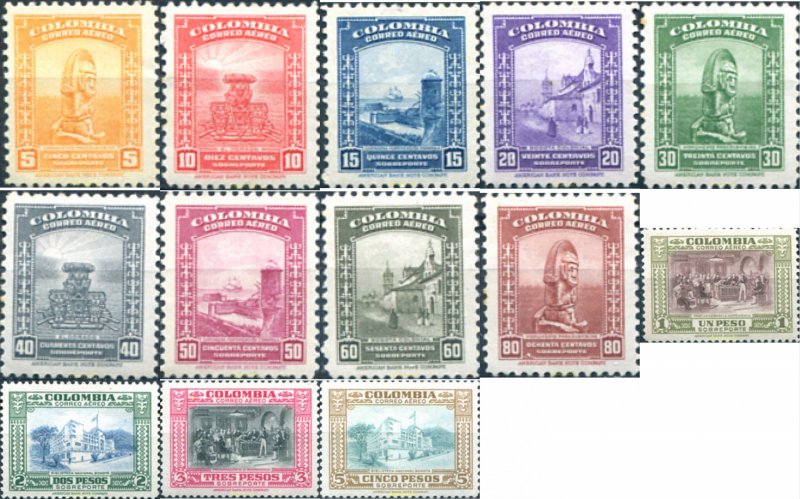 175427 MNH COLOMBIA 1941 MOTIVOS VARIOS