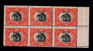 EDSROOM-15070 Canal Zone 32c H  1909 Booklet Pane of 6 CV $800 Very Scarce