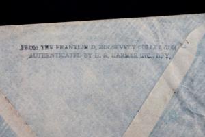 ORIGINAL COVER SENT TO PRESIDENT ROOSEVELT From Palestine 1937 FDR COLLECTION