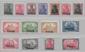 Danzig, 1-15 Germania set MH