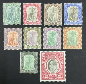 MOMEN: MONTSERRAT SG #24-33 1904-08 MINT OG H £300 LOT #62016