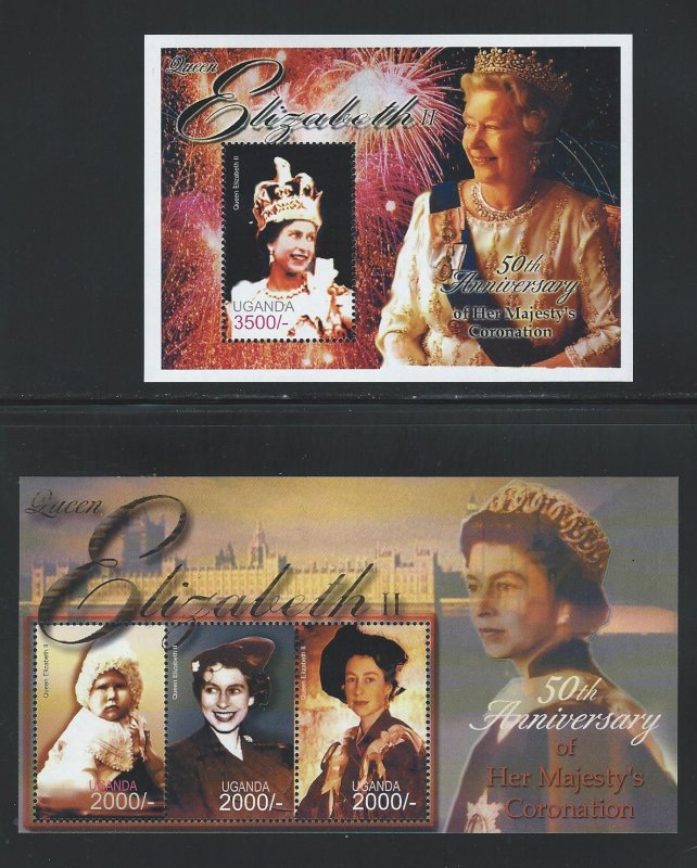 Uganda souvenir sheet mnh  sc 1813-1814
