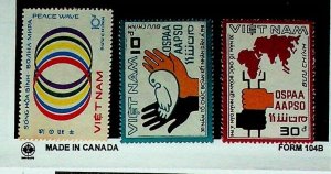 NORTH VIET NAM Sc 1813-15 NH ISSUE OF 1987 - PEACE COFERENCE - (AS23)