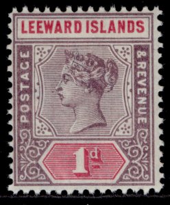 LEEWARD ISLANDS QV SG2, 1d dull mauve & rose, NH MINT. 