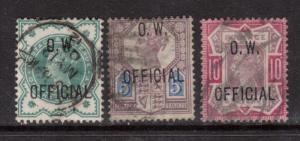 Great Britain #O46 - #O48 VF Used Rare Set