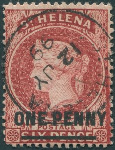 St Helena 1887 1d red Perf 14 SG37 used