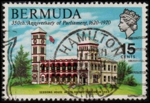 Bermuda 273 - Used - 15c The Sessions House, Hamilton, 1893 (1970)