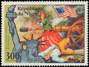 Niger #352-353, C269-C271, Complete Set(5), 1976, Americana, Never Hinged