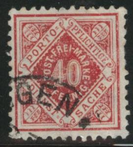 Germany State Wurttemberg Scott o26 Used official