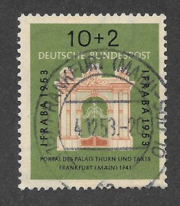 Germany Scott B332 UH - 1953 Frankfurt Intl Stamp Expo - SCV $21.00