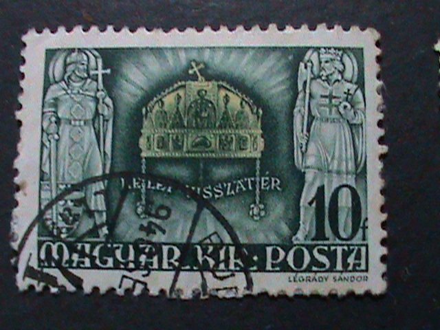 ​HUNGARY-1939 OVER 83 YEARS-VERY OLD-CROWN OF ST. STEPHEN USE STAMPS VERY FINE