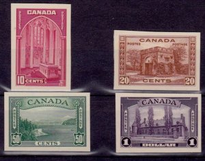 GeorgeVI Plate proof set 10c,20c,50c&$1.00 on CARD 1938