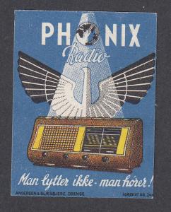 Denmark Poster Stamp  PHØNIX RADIO