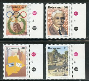 BOTSWANA SCOTT# 602/05 100th ANNIVERSARY OF THE INT'L OLYMPIC COMMITTEE  MINT NH