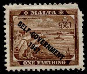 Malta #208 Self Government Overprint Issue MH