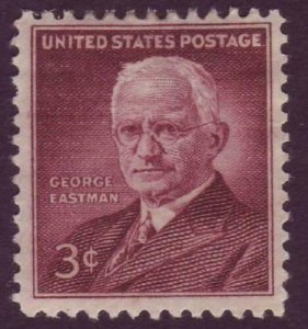 1954 George Eastman Single 3c Postage Stamp - MNH, OG - Sc# 1062