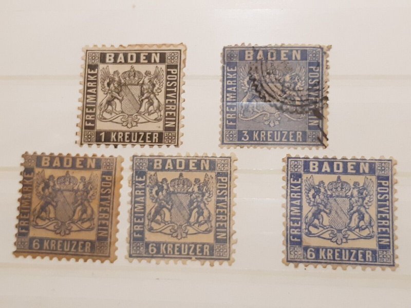 Old Germany - Baden 1851/1869 * mixed lot