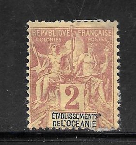 French Polynesia #2 MH Single Thin