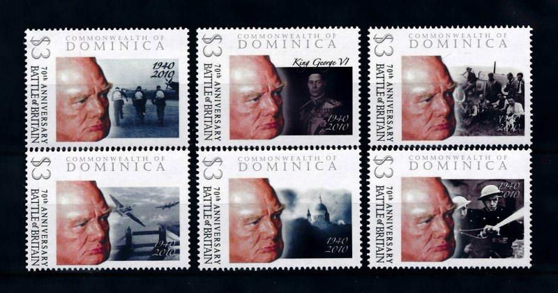 [76366] Dominica 2009 World War II Battle of Britain Churchill  MNH