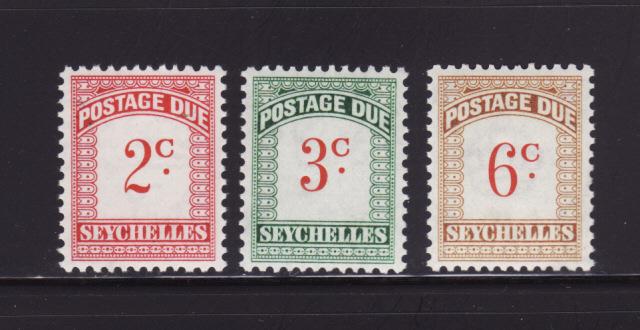 Seychelles J1-J3 MH Postage Due Stamps