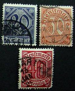 Germany, Scott O5-O7, Used Official stamps