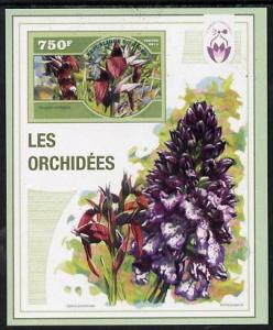 Niger Republic 2014 Orchids #4 imperf s/sheet unmounted mint