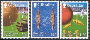 Gibraltar - 1999 - Set of 3 Sports in Gibraltar #817-9 cv $ 6.00 Lot # 301