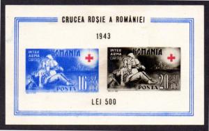 ROMANIA B206a MNH S/S SCV $8.00 BIN $5.00 RED CROSS