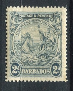 BARBADOS; 1938 early GVI pictorial issue fine Mint hinged 2d. value