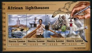 SIERRA LEONE 2015 AFRICAN LIGHTHOUSES  SHEET   MINT NH
