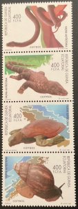 1997 EQUATORIAL GUINEA. Native Wildlife. Series 4 Striped Values. Ed #244/7. MNH-