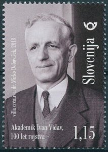 Slovenia 2018 MNH Ivan Vidav Mathematician 1v Set Academics Mathematics Stamps