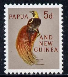 PAPUA NEW GUINEA - 1963 - Bird of Paradise - Perf Single Stamp-Mint Never Hinged