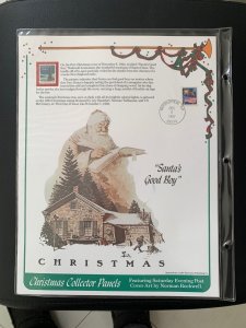 NORMAN ROCKWELL COLLECTOR STAMP PANELS CHRISTMAS: Santa's good boy