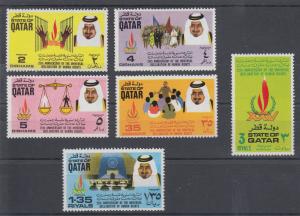 Qatar Sc 372-377 MNH. 1973 Universal Human Rights cplt